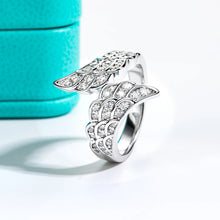 AnuJewel  D Color Moissanites Angel Wings Wedding Bands 18k Gold Plated 925 Sterling Silver Bridal Ring Set For Girls Jewelry