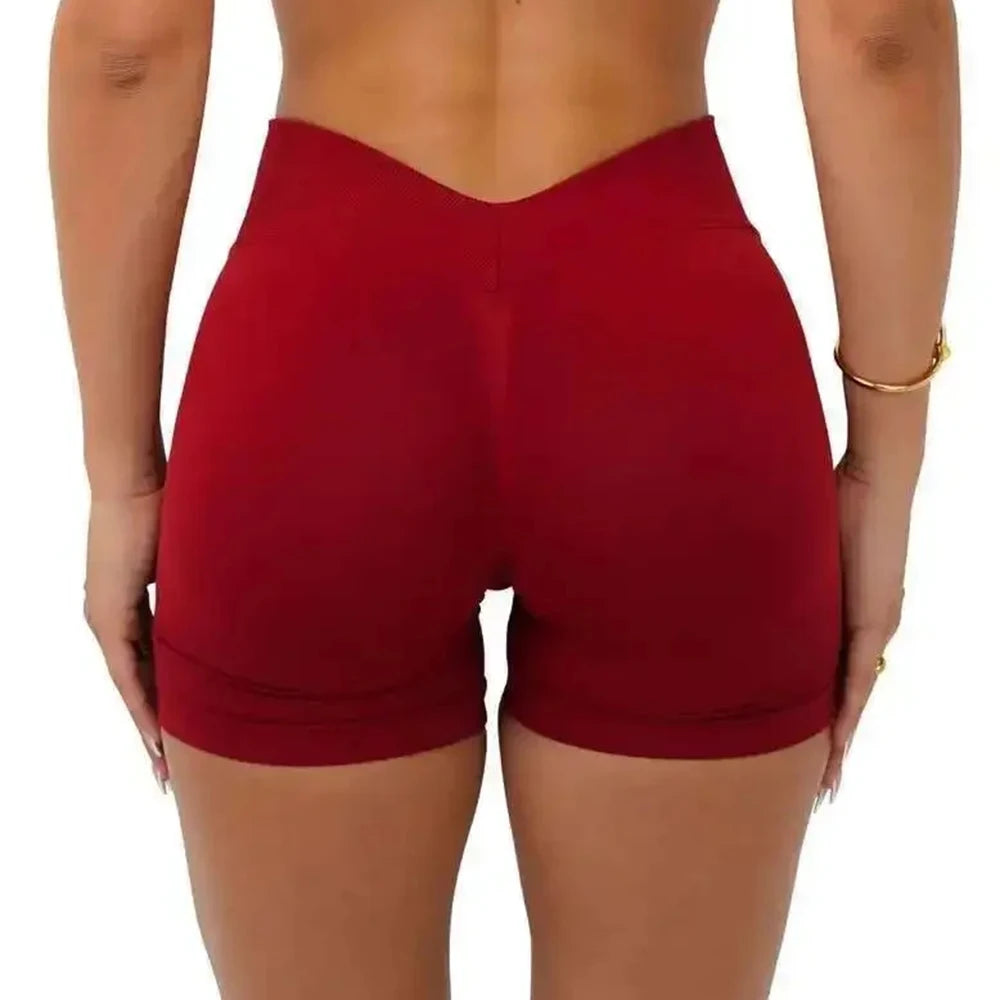Women Seamless Yoga Shorts Butt Lifting Gym Workout Shorts