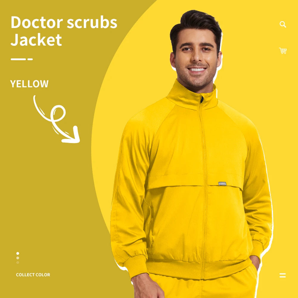 Niaahinn Dental Clinic Medical Scrubs Jackets Men Women Pet Veterinary Work Clothes Solid Color Nurse Scrubs Uniforms Wholesale