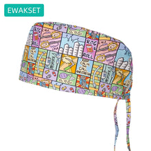 Cotton Unisex Scrub Cap with Sweatband Adjustable Surgical Cap for Women Men Doctor Nurse Clinic Hospital orthopedics Hat