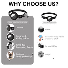 for AirTag GPS Cat Collar with QR Tag, Reflective Apple Tag Pet Collar with Air Tag Holder & Cat Tag, AIRTAG Case Kitten Collar