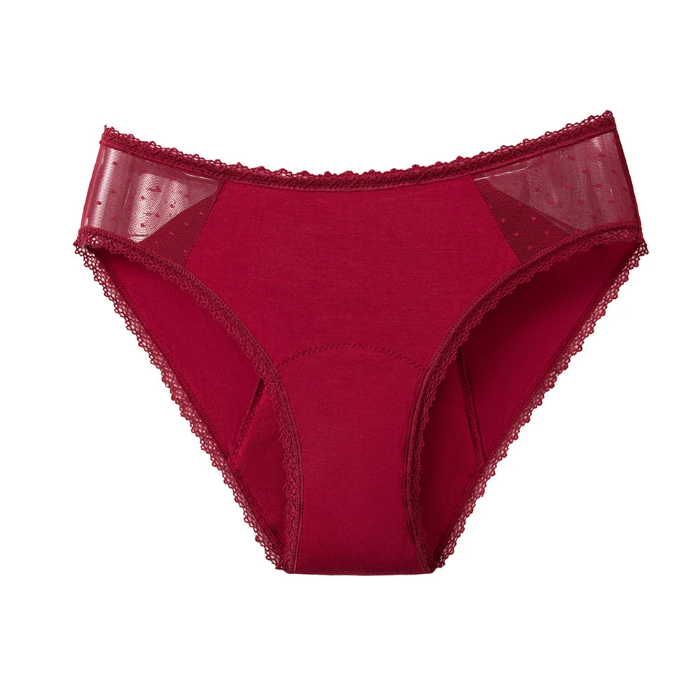 1Pcs Menstrual Briefs For Women Period Cycle Underwear Viscose Bamboo Cotton Panties 4-Layer Absorbent Leakproof Lady Lingerie