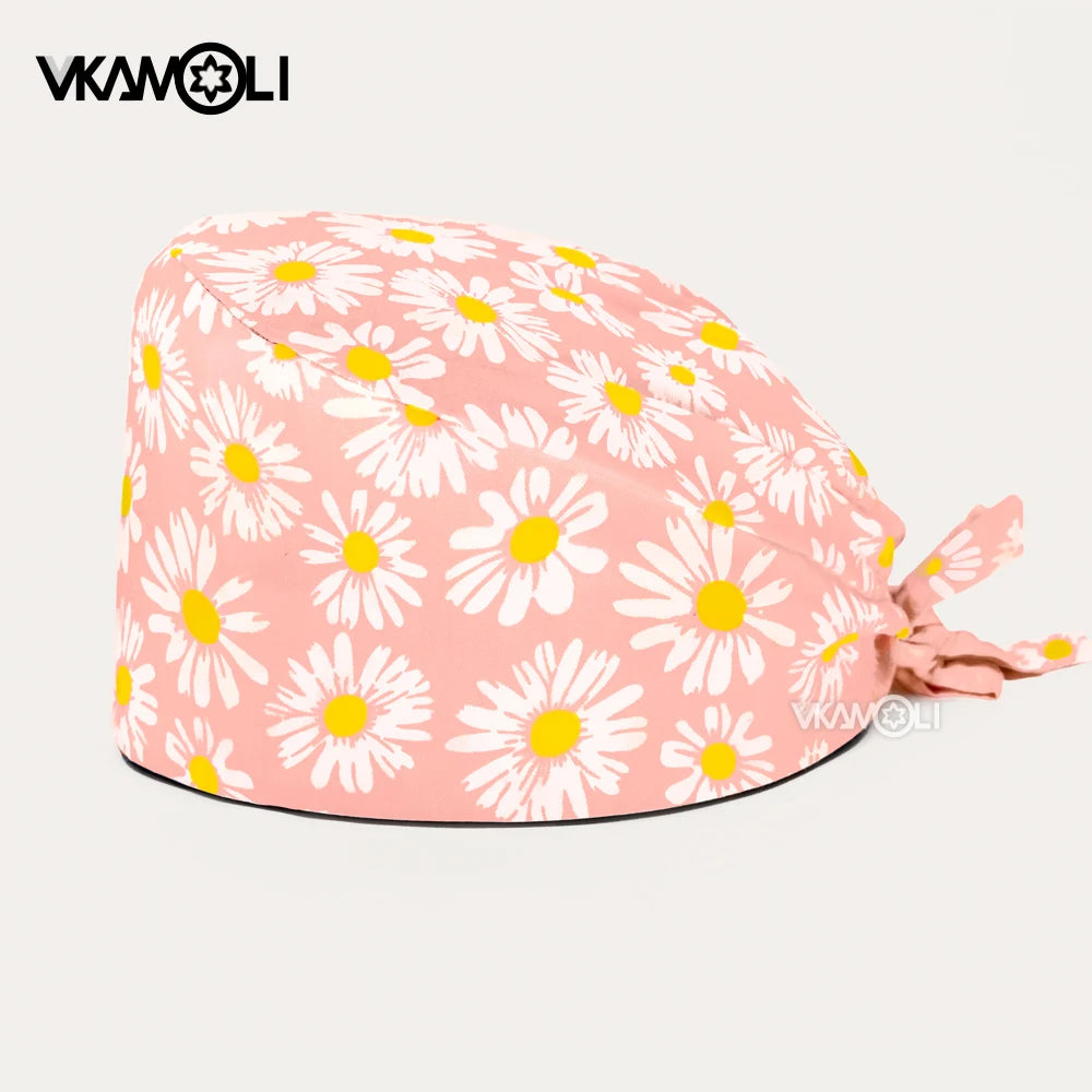 Cartoon Dinosaur series printed hospital surgical cap Reusable Hats  Protection Anti-dust Caps Breathable Caps Cover