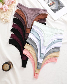 15Pcs Cotton Panties G-String Women Panties Sexy Underwear Female Lingerie Thong Briefs for Woman Solid Color Intimate Pantys