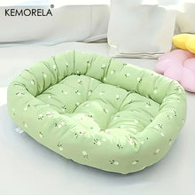 Pet Sofa Bed High Elasticity Thickened Comfort for Small Medium Large Dogs Cats Pastoral Floral 3 Sizes Durable Pet Slleep Mats