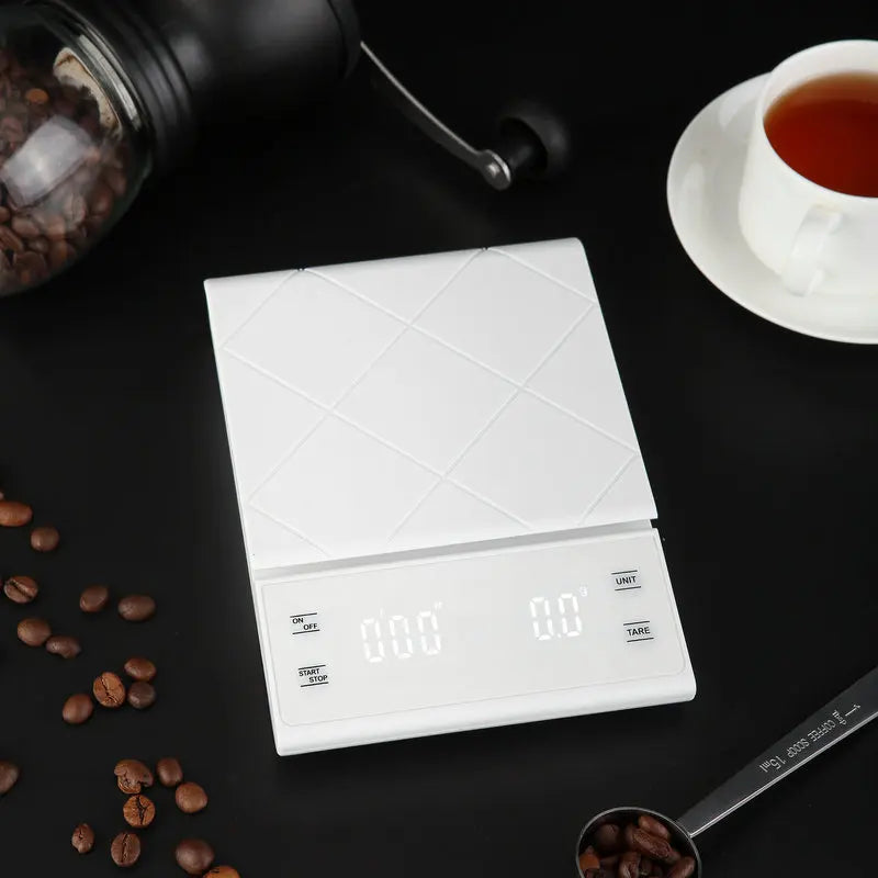Smart Coffee Electronic Scale High Precision Digital Timing LCD Scale 3kg/0.1g Coffee Balance Measuring Weight Scale for Kitchen