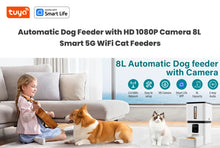 8L Automatic Smart Food Dispenser Timer ABS Bowl Auto Dog Cat Pet Feeding HD Camera WiFi Auto Feeder With TuyaAPP remote control