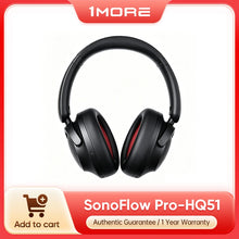 1MORE SonoFlow Pro HQ51 ANC Headphones Bluetooth 5.4 Hi-Res LDAC 40mm DLC Driver 42dB QuietMax ANC 100H Battery Over-Ear Headset