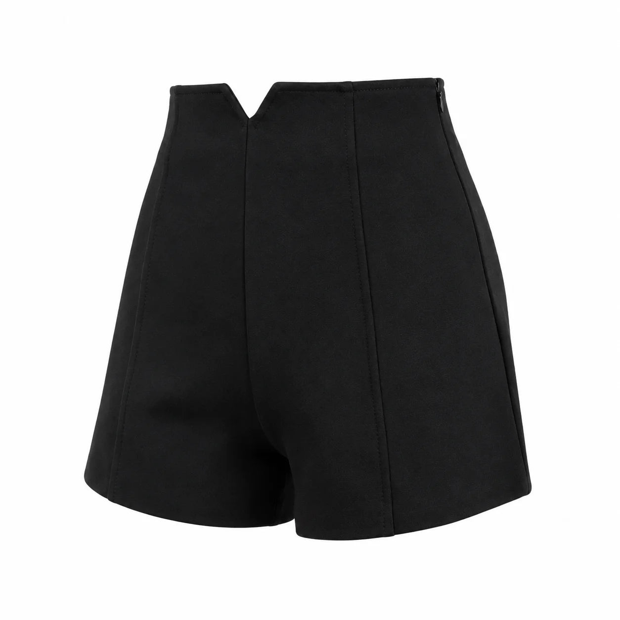 Women Black High Waist Wide Leg Elastic Streetwear Shorts