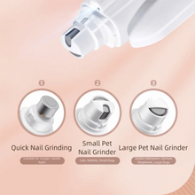 2 in 1 Electric Pet Nail Trimmer Portable with LED Lights Pet Nail Clippers Multi-functional Pet Nail Grinder