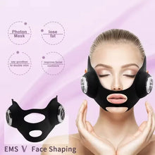 V Face Lifting EMS Facial Mask Red Blue Light Therapy Anti Aging Skin Tightening Firming Beauty Device Rechargeable Tool