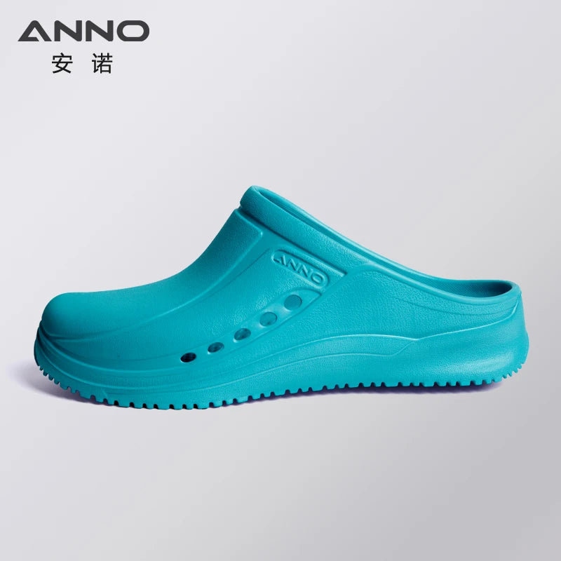 ANNO Soft Work Breathable Shoes for Women Men Light Nurse Clog Anti-slip Slipper Flat Hospital Kitchen Beatuty Salon