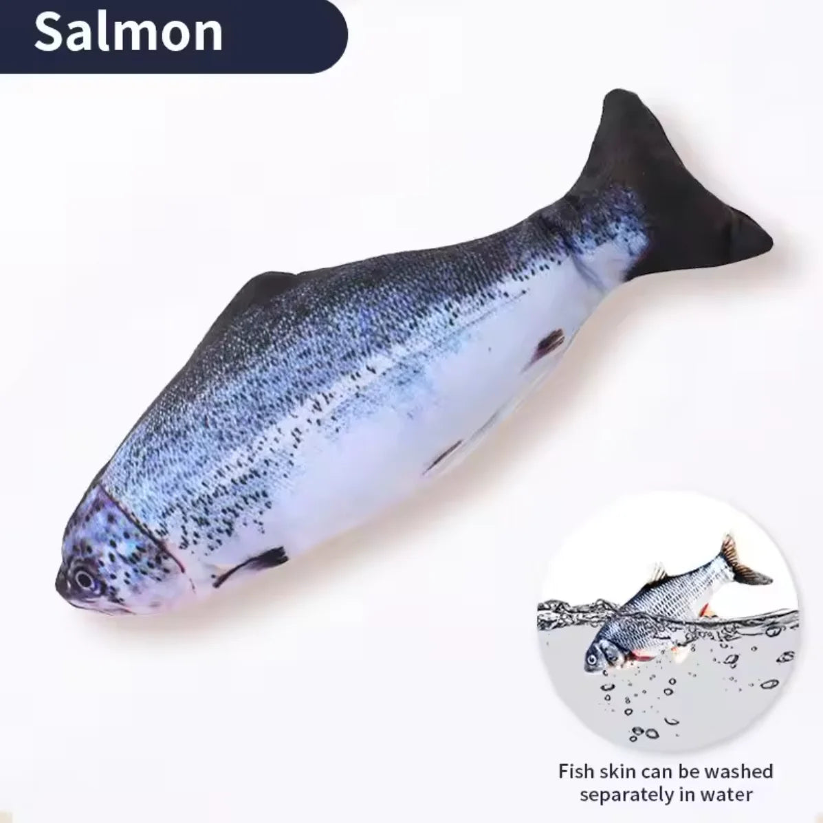 Jouet pour chat et chien en forme de poisson, rechargeable par USB, simulateur de poisson électrique, jouet interactif pour le dressage, le nettoyage des dents et la mastication des animaux