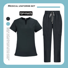 Medical Nurse Uniforms 2Pcs Clinical Nursing Top Pants Hospital Scrubs Set Women Men Surgery Clothes Dentist Overalls Work Wear
