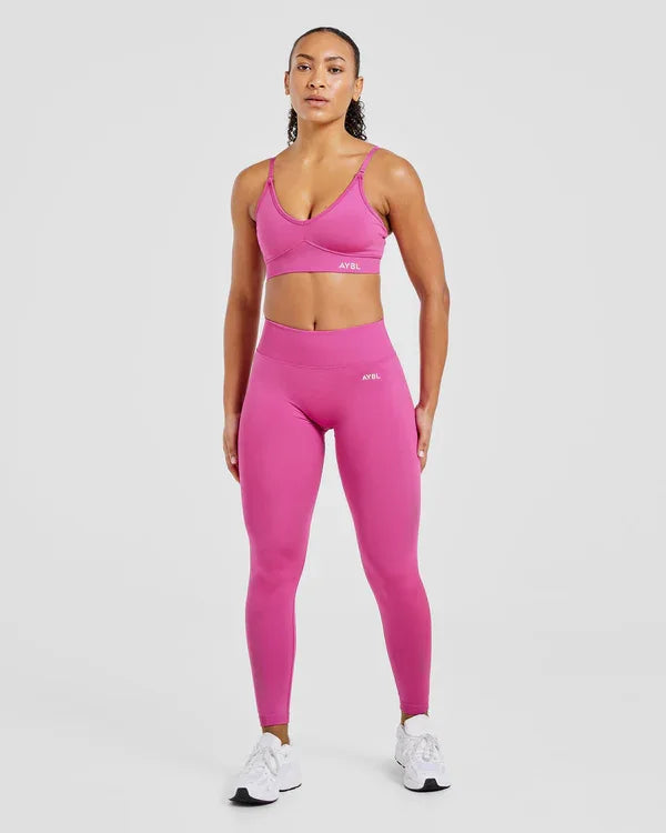 2 Pieces Set Adapt Seamless Strappy Sports Bra Leggings Set Yoga Fitness Set Women Workout Running Sports Leggings Gym Suit