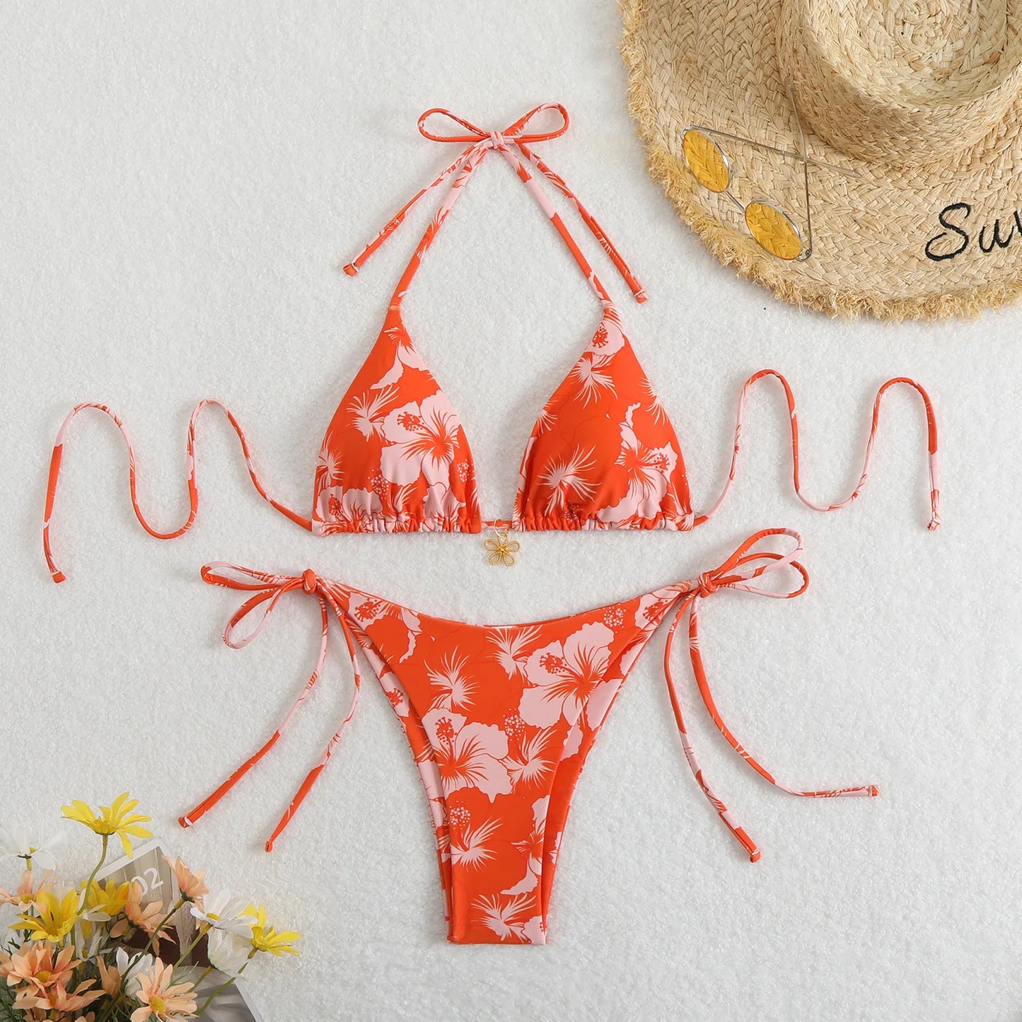 Sexy Micro Bikini Women's Swimsuit 2026 Trend Swimwear Woman Bathing Suit 3 Piece Triangle Bikinis Set Beach Dress Wear Cover Up
