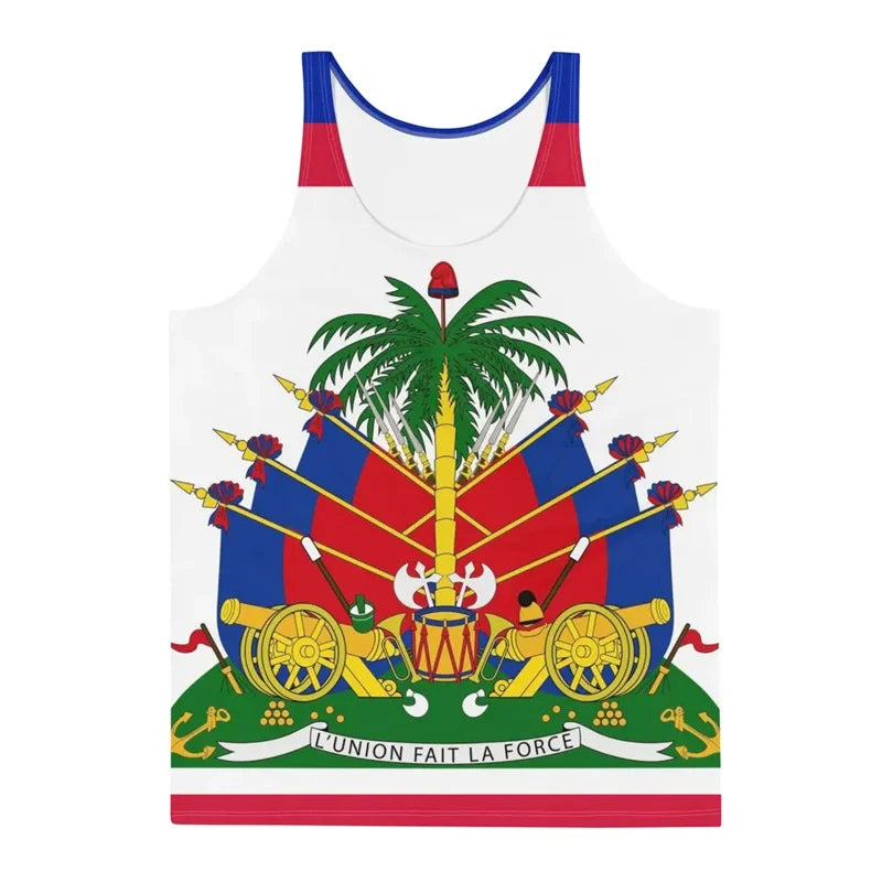 New Design 2025 Haiti Tank Top Men Kids Trendy 3D Printed Short Sleeves Tops Summer Streetwear T-shirt Cool Loose Tee Shirts