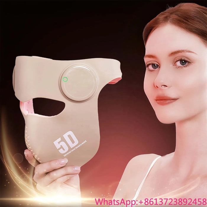 Portable 105mw Soft Silicone LED Facial Mask 460 660 850 1064nm Laser Red Light Phot-on Therapy Skin Care