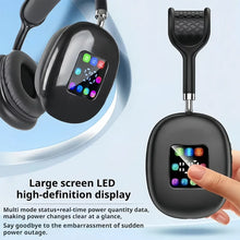 KEBIDUMEI Bluetooth 5.3 Headphones with LCD Screen Noise Cancellation Wireless Headsets 3.5mm Wired Over Ear Gaming Earphones