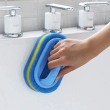 Éponge de nettoyage multifonctionnelle avec manche pour cuisine, salle de bain, carrelage, verre, baignoire, élimination des taches, conception à prise facile