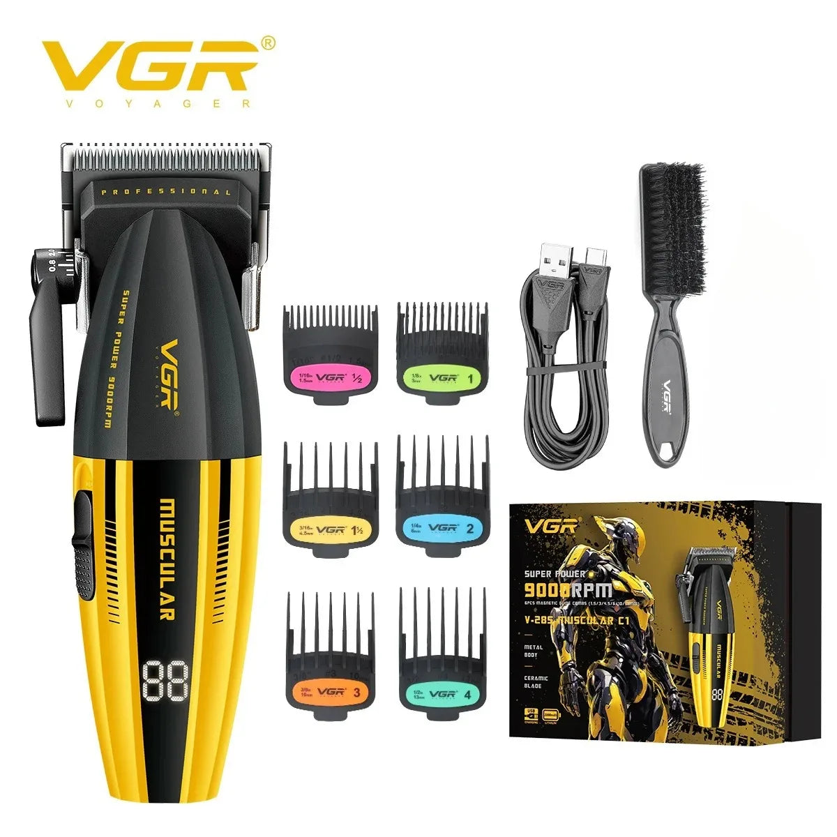 VGR Hair Clippers 9000 RPM Professional Trimmer for Men