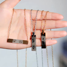 Letdiffery Custom Engraved Eyes Necklaces for Women Men Stainless Sreel Laser Carve Photo Names Square Pendant Jewelry Gifts