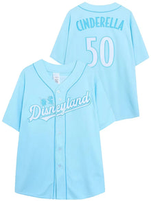 Disney Cinderella Embroidery Blouse T Shirt Short Sleeve