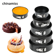 Removable Bottom Non-Stick Metal Bake Mould Round Cake Pan Bakeware  Carbon Steel Cakes Molds Kitchen Accessories