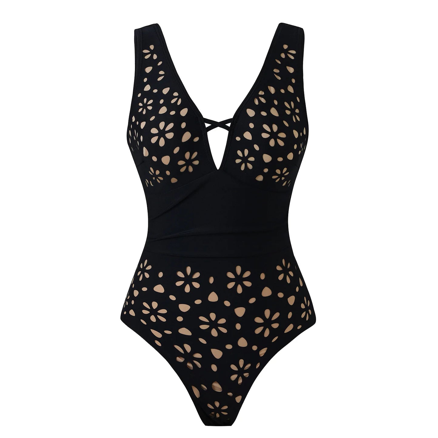 Floral Ruffle Print One Piece Swimsuit Women Beachwear