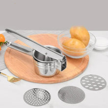 Masher RicerPress Mashed Potatoes Stainless Steel Crushing Puree Fruit Vegetable SqueezerJuicer Press Maker Kitchen Tools