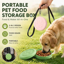 2-in-1 Portable Dog Water Bottle and Food Container for Travel Walking Hiking Camping Outdoor Pet Travel Feeding Kit
