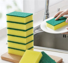 Lot de 10/5/1 éponge à vaisselle de cuisine, douce, absorbante, pour nettoyer les casseroles, éliminer la rouille, kit de tampon à récurer, brosse de nettoyage ménagère