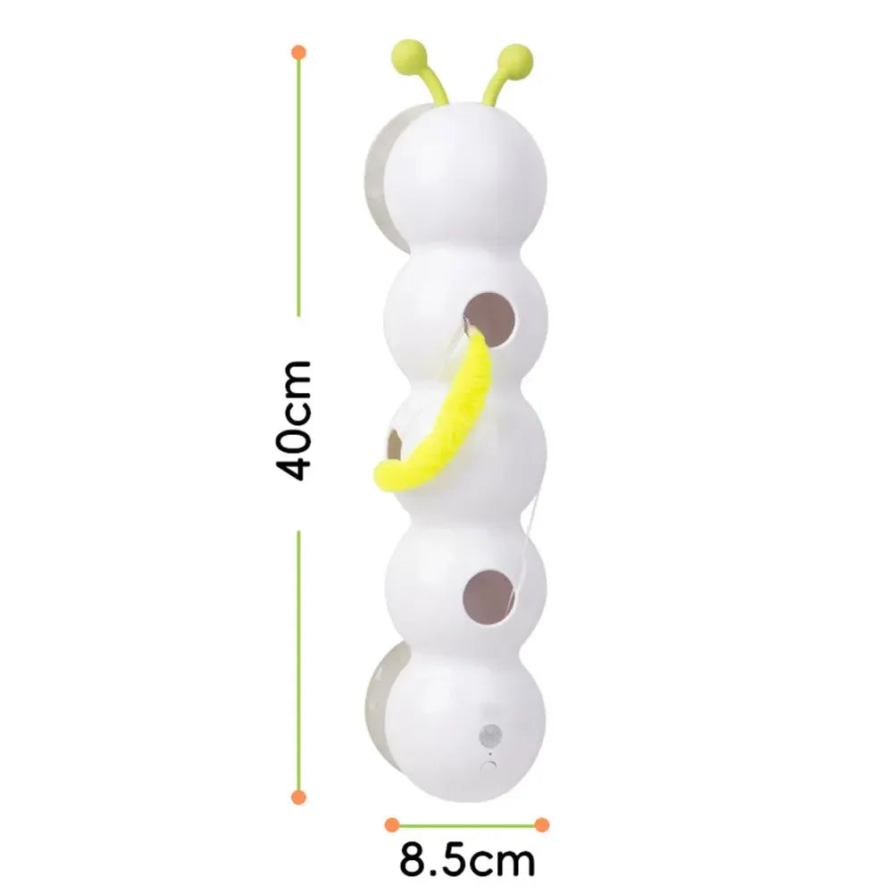 Smart Caterpillar Cat Toy Whack A Mole Cat Toy Interactive Cat Feather Toy Motion Sensor Teasing Cat Toy for Indoor Cats
