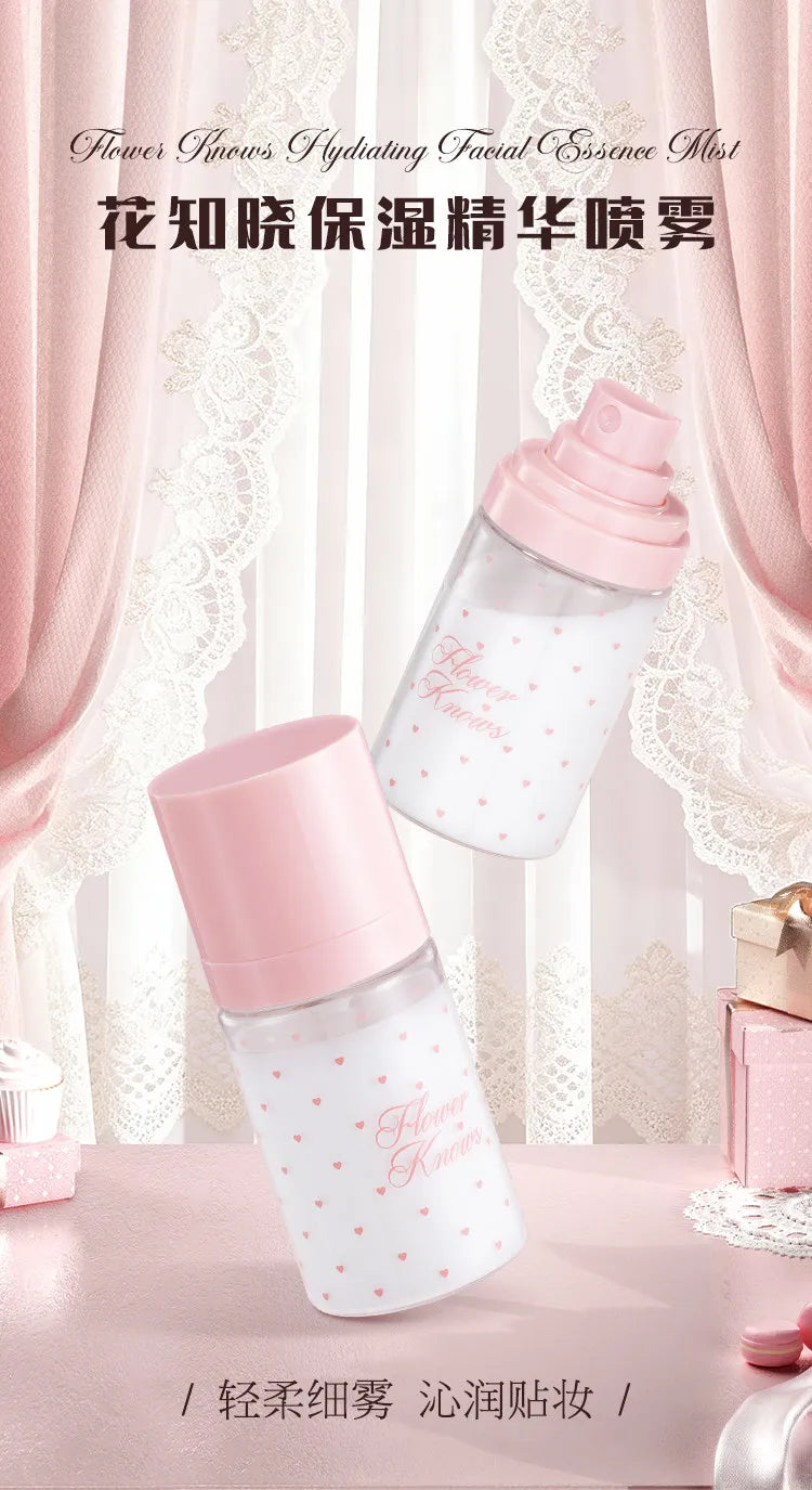 Flowerknows Pre Makeup Moisturizing Essence Setting Spray for Makeup Face Primer Korean Skin Care Products Hydrating Face Mist