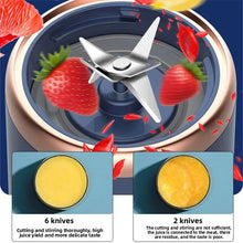 Portable Fruit Juice Blenders Summer Personal Electric Mini Bottle Home USB 6 Blades Juicer Cup Machine For Kitchen
