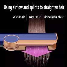 2 IN 1 Professional Hair Straightener & Hair Dryer Heat-Up Hair Flat Iron Negative Ion Iron Long-Lasting Styling Tool