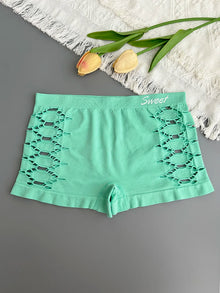 Seamless Sports Underpants Skirt Seamless Knickers Shorts Under The Skirt Sexy Side Mesh Hollow Out Boxer Panties Safety Panty