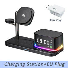 5 in 1 25W Magnetic Wireless Charger Stand Bluetooth Speaker Fast Charging For iPhone 12-17 Pro Max Apple watch 11-2 SE Airpods