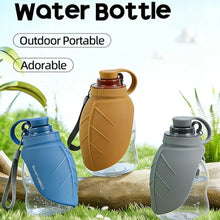 New 2-In-1 Leaf-shaped Pet Water Bottle Foldable 300ML Dog Outdoor Water Cup with Lanyard Pet Water Dispenser Pet Walking