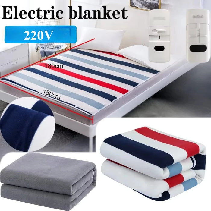 220V Electric Blanket Thicker Heater 70x150cm Thermal Mattres Heated Bed Warmer Electric Blanket Timer Heated Pad for Winter Pad