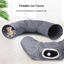 New Foldable Indoor Cat Tunnel Scratch Resistant Soft Cushion Pillow Set Cat Toys Interactive Hide Seek Game Tunnel Pet Supplies