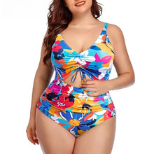 Plus Size Floral One Piece Swimsuit With Tummy Control