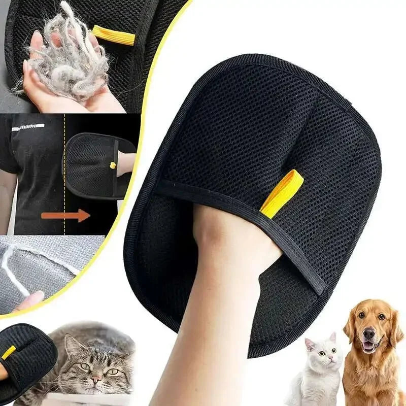 Upgraded Pet Hair Cleaning Removal Gloves Pet Grooming Finger Glove Reusable Sofa Carpets Cat Dog Hair Cleaning Tools