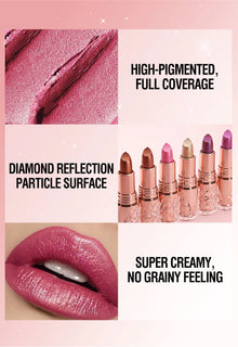 6 Colors 3 in 1 Pearlescent Sparkling Lipstick Matte Glitter Waterproof Long Lasting Pearl Shine Lip Gloss Shimmer Sexy Makeup