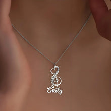 Personalized Music Note Name Necklace, Gold - Plated Stainless Steel Jewelry, Custom Cursive Name Pendant, Ideal Gift for Women