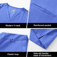KUNGFU SCRUBS Women Nurse Scrubs Medical Uniform Top Antibacterial Soft Wrinkle-resistant Waterproof T-shirt Pencil Pants