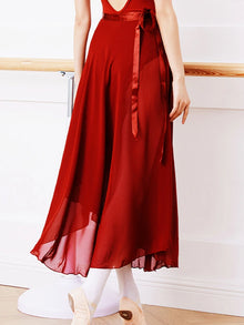 Adult Ballet Wrap Skirt for Women Soft Chiffon Dance Practice Skirt Ballet Class Performance Cover Up