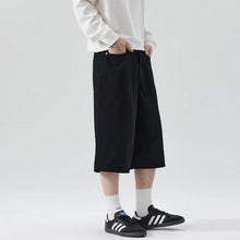 IEFB Summer New Men's Cropped Shorts Minimalist American Casual Wide Leg Pants High End Cotton Twill Soft Basic Bottoms 9X2789