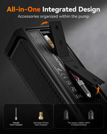 WOLFBOX HF19 Wireless Tire Inflator Pump 150PSI 5800mAh Portable Car Air Compressor Air Pump for Moto Bike Car Tyre Balls