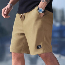 2026 Summer Men's Waffle Texture Casual Sports Beach Shorts Quick Dry Trendy Versatile Bermuda Shorts Streetwear Lightweight
